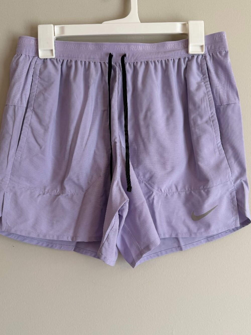 Nike DM4755-515 Mens Medium Stride Running Shorts Purple Dri-Fit Brief Lined